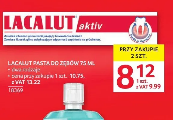 Pasta do zębów Lacalut Aktiv promocja w Selgros