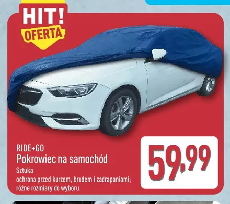 Pokrowiec na samochód RIDE+GO promocja w Aldi