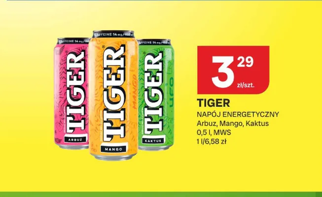 Napój energetyczny Tiger Kaktus 0,5l promocja w Chorten