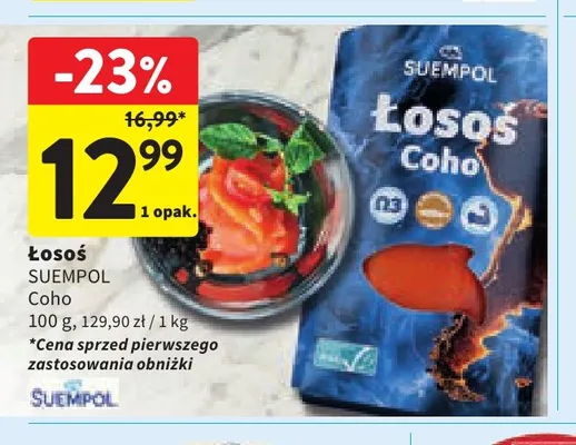 Łosoś Coho Suempol promocja w Intermarche
