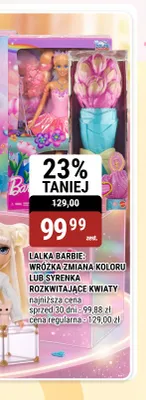 Lalka Barbie syrenka rozkwitające kwiaty promocja w bi1
