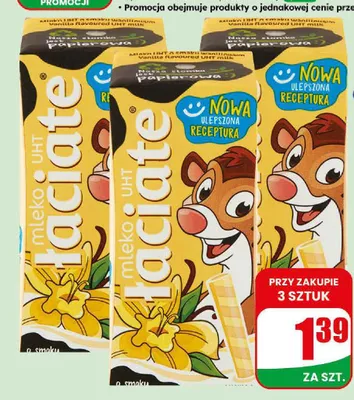 Mleko UHT waniliowe Łaciate promocja w Dino