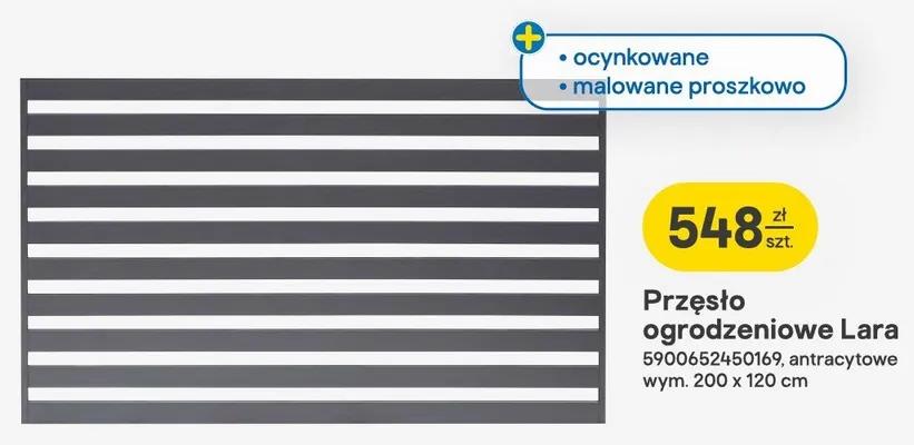 Przęsło ogrodzeniowe Lara promocja w Castorama