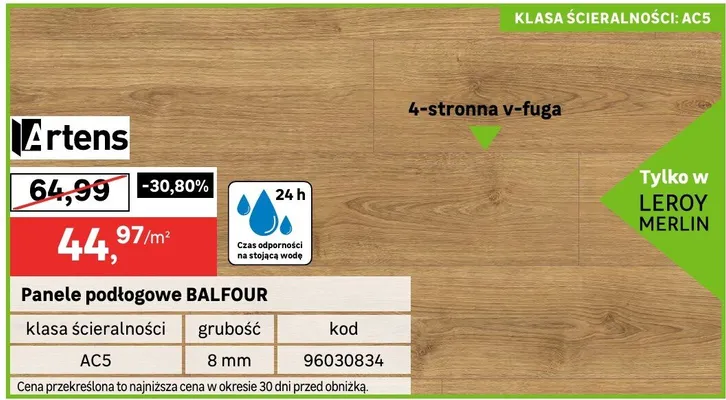 Panele podłogowe BALFOUR promocja w Leroy Merlin