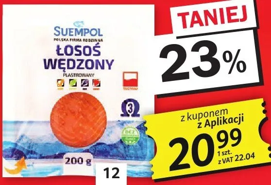 Łosoś wędzony 200 g promocja w Selgros