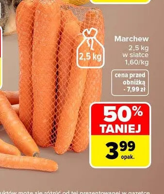 Marchew w siatce promocja w Carrefour