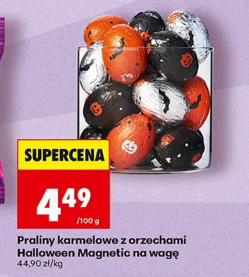 Praliny karmelowe z orzechami Halloween Magnetic na wagę promocja w Biedronka