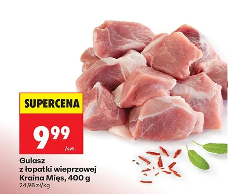 Gulasz z łopatki wieprzowej promocja w Biedronka