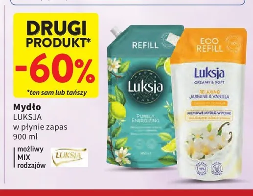 Mydło w płynie Luksja Relaxing Jasmine & Vanilla zapas promocja w Intermarche