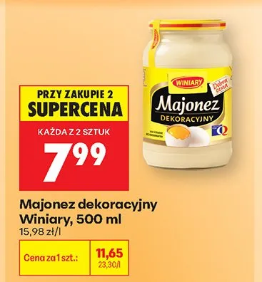 Majonez dekoracyjny Winiary promocja w Biedronka