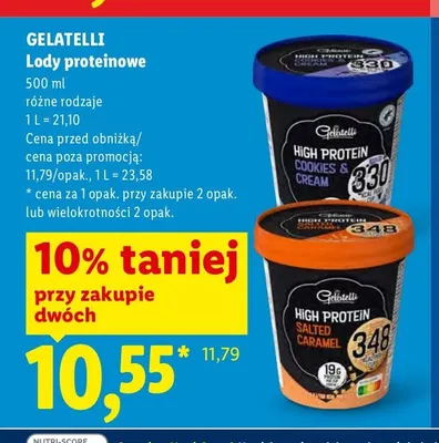 Lody proteinowe Gelatelli Salted Caramel promocja w Lidl