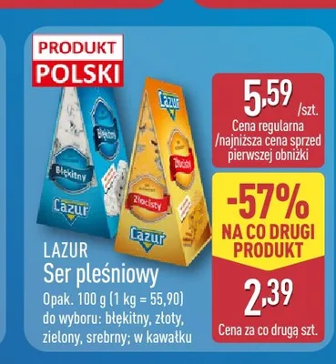 Ser pleśniowy Lazur srebrny promocja w Aldi