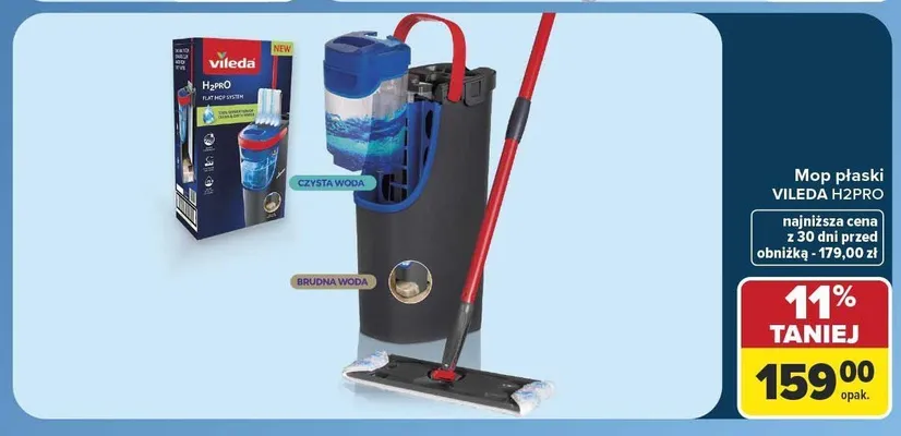 Mop płaski Vileda H2Pro promocja w Carrefour