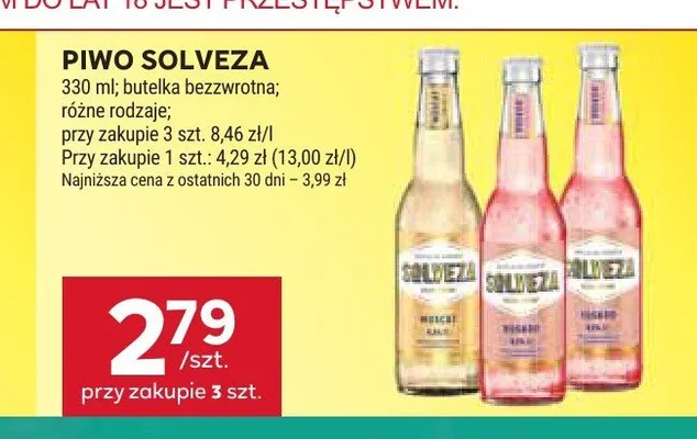 Piwo Solveza Weizen promocja w Stokrotka