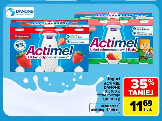 Jogurt Actimel Danone 8-pak promocja w Carrefour
