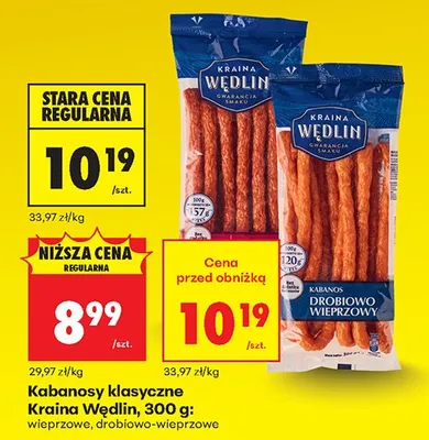 Kabanosy klasyczne wieprzowe promocja w Biedronka
