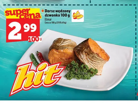 Dorsz wędzony dzwonka Elmar promocja w TOPAZ