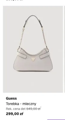 Torebka Guess mleczny promocja w Lounge by Zalando