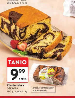 Ciasto zebra Oskroba promocja w Intermarche