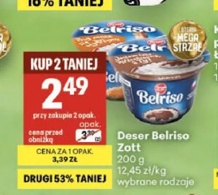Deser Belriso Zott promocja w Delikatesy Centrum
