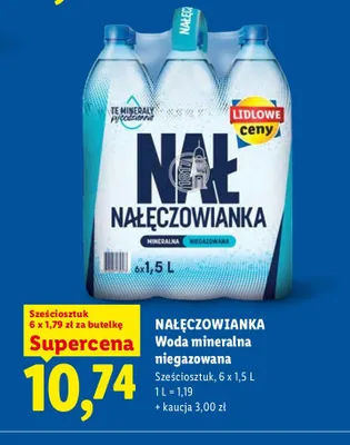 Woda mineralna niegazowana Nałęczowianka 6-pak 1,5 l promocja w Lidl