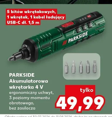 Akumulatorowa wkrętarka Parkside 4V promocja w Kaufland
