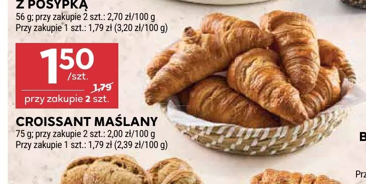 Croissant maślany promocja w Stokrotka