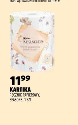 Ręcznik papierowy Seasons Kartika promocja w Drogerie Natura