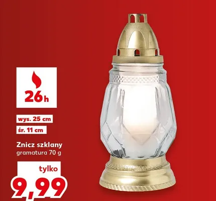 Znicz szklany promocja w Kaufland