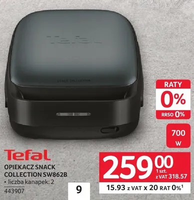 Opiekacz snack collection FW862B Tefal promocja w Selgros