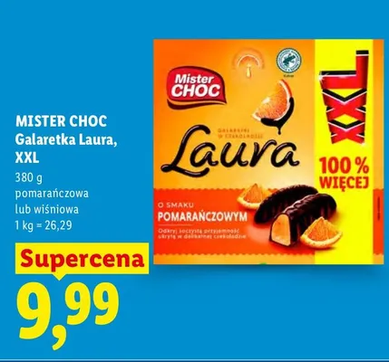Galaretka Laura wiśniowa Mister Choc XXL promocja w Lidl