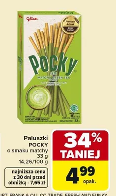 Paluszki Pocky o smaku matchy Glico promocja w Carrefour