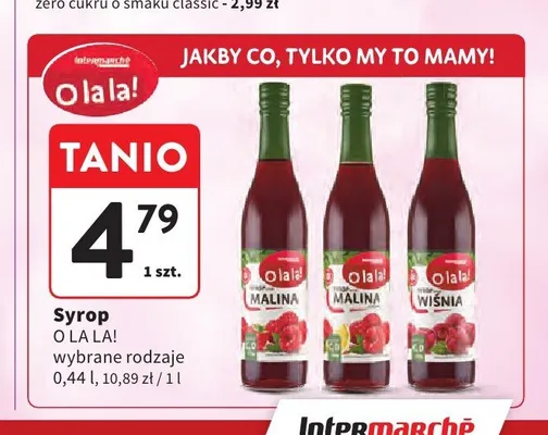 Syrop O la la! Malina promocja w Intermarche