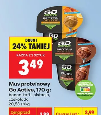 Mus proteinowy pistacja promocja w Biedronka