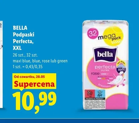 Podpaski Perfecta XXL BELLA blue promocja w Lidl
