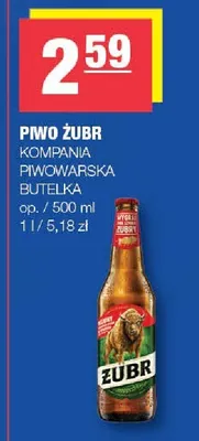 Piwo Żubr butelka promocja w SPAR