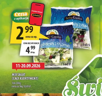 Mix sałatkowy z rukolą Sole Gusto promocja w Arhelan
