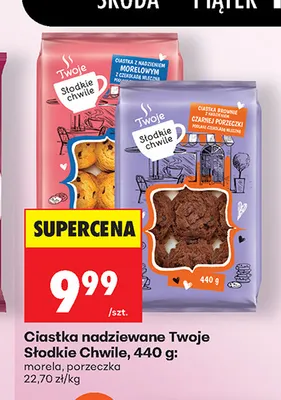 Ciastka nadziewane Twoje Słodkie Chwile morela promocja w Biedronka