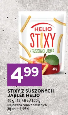Stixy z suszonych jabłek Helio promocja w Stokrotka