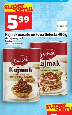 Kajmak masa krówkowa smak orzechowy Delecta promocja w TOPAZ