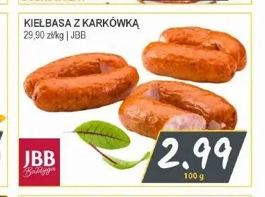 Kiełbasa z karkówką JBB Bałdyga promocja w Słoneczko