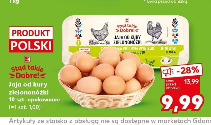 Jaja od kury zielononóżki Stąd takie Dobre! promocja w Kaufland