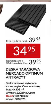 Deska tarasowa Mercado Optimum antracyt promocja w Abra Meble