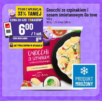 Gnocchi ze szpinakiem i sosem śmietanowym Go tove promocja w POLOmarket