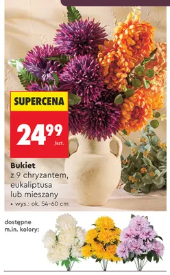Bukiet z 9 chryzantem promocja w Biedronka