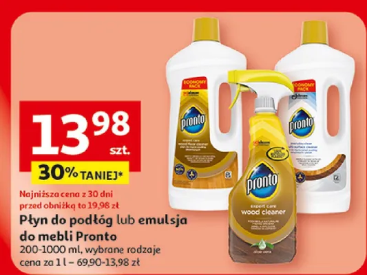 Płyn do podłóg lub emulsja do mebli promocja w Auchan