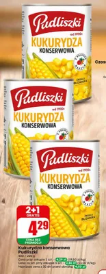 Kukurydza konserwowa Pudliszki promocja w Dino