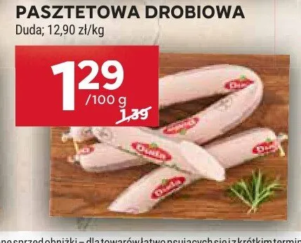 Pasztetowa drobiowa Duda promocja w Stokrotka