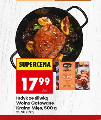 Indyk ze śliwką Wolno Gotowane Kraina Mięs promocja w Biedronka