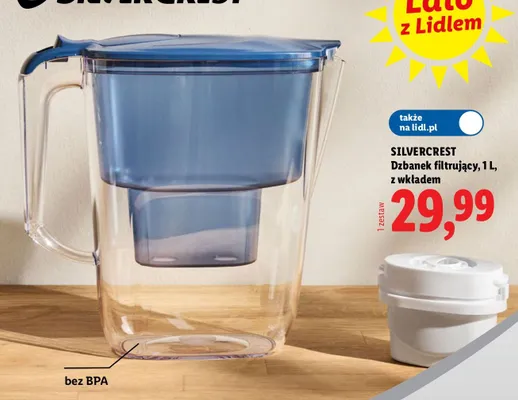 Dzbanek filtrujący Silvercrest 1 l z wkładem promocja w Lidl